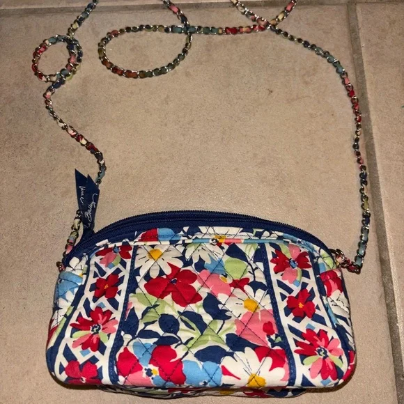 Vera Bradley Chain Strap Multicolor Floral Mini Crossbody Bag - Picture 5 of 5